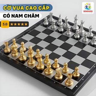  Bộ Cờ Vua Cao Cấp Mạ Vàng Bạc Thi Đấu Quốc Tế - Cờ Vua Có Nam Châm Từ Tính Đồ Chơi Board Game Phát Triển Trí Tuệ 