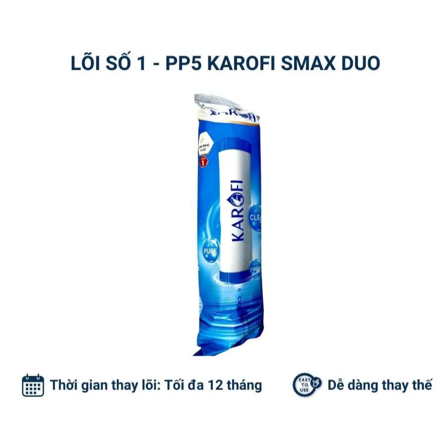 Lõi lọc nước số 1 KAROFI - Loại 5 micron - Chính hãng