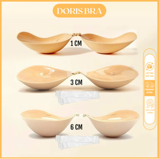 Áo dán ngực, Áo dán Doris bra nữ,Áo dán cài trước gom ngực tạo khe mút dày 1cm, 3cm, 6cm Tặng kèm dây trong chống tụt