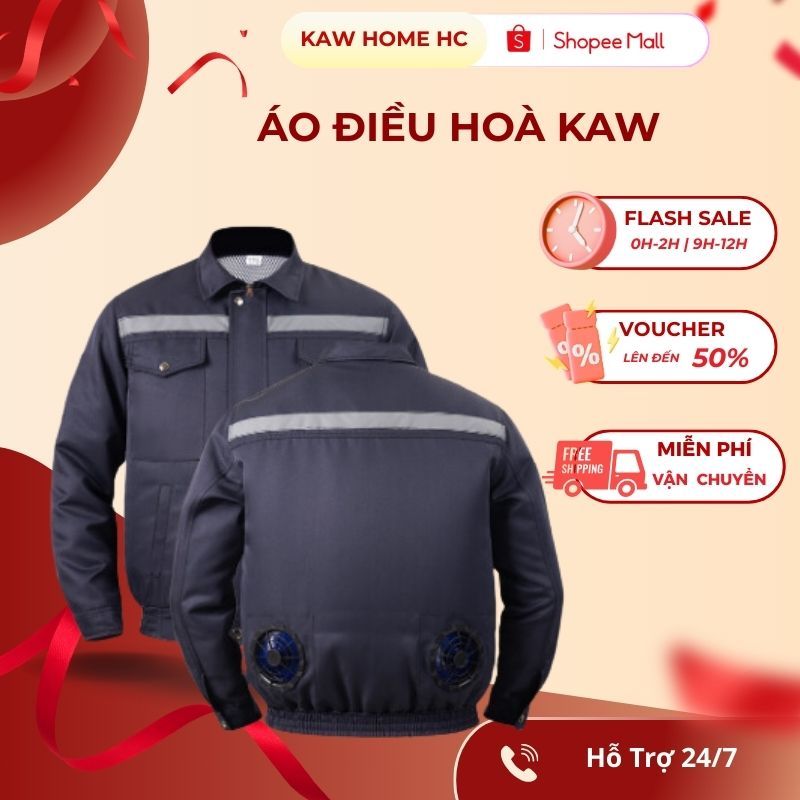 Ao điều hòa, Áo điều hòa pin 50000 chống nóng mùa hè, Áo điều hòa làm mát cơ thể chống nóng