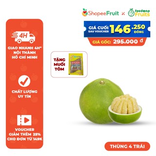 [Hỏa Tốc HCM] Thùng 4 Trái Bưởi Đường Lá Cam - FoodMap Fruits