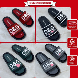 Dép DG Vân Chữ Cao Su Nhiều Màu Cực Đẹp - Dép Cao Su Nam Nữ Chống Trơn Trượt Êm Chân DG Hot Trend