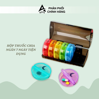 Hộp Đựng Thuốc Mini Đa Năng Chia Ngăn 7 Ngày Mỗi Ngày 2 Buổi Sáng Tối, Nhỏ Gọn Dễ Dàng Mang Theo