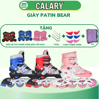 [Tặng Bảo Vệ Tay Chân] Giày Trượt Patin Trẻ Em Centosy Bear Có 1 Bánh Đèn Led Sáng,Tăng Chỉnh 3 Size Cho Bé Sử Dụng