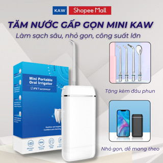 Máy Tăm Nước Cầm Tay Gấp Gọn Mini KAW, Thiết Bị Vệ Sinh Răng Miệng Sach Sẽ, Bảo Hành Chính Hãng