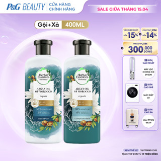 Combo Dầu Gội Và Dầu Xả HERBAL ESSENCES Phục Hồi Chiết Xuất Tinh Dầu Morocco Argan - Chai 400ML x2