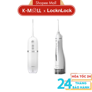 Máy Tăm Nước Không Dây LocknLock ENR146WHT Màu Trắng 190ml, ENR166GRY Màu Xám 300ml, 3 đầu tăm, 4 chế độ - K-MALL