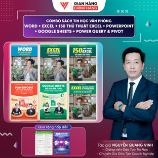 Combo 6 Sách Excel - Word - PowerPoint - Google Sheet - 150 Thủ Thuật - Power Query ĐÀO TẠO TIN HỌC Kèm Khoá Học Video
