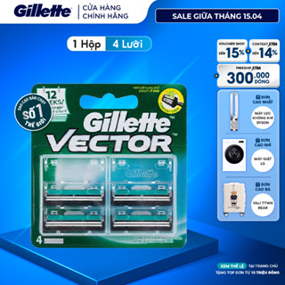 Lưỡi Dao Cạo Gillette Vector - Hộp 4 Lưỡi