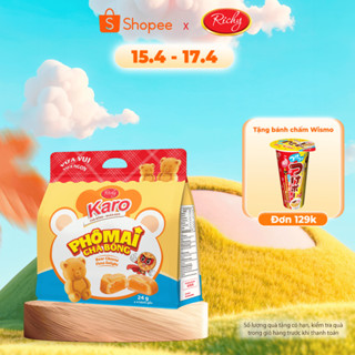 [BAO BÌ MỚI] Bánh Karo Gấu Richy - Bánh Chà Bông Nhân Phô Mai Trứng - Date 45 Ngày