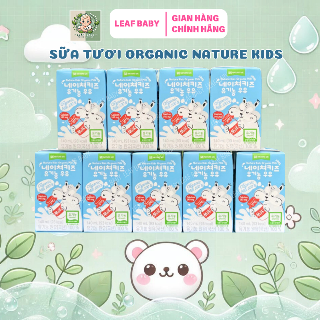 Sữa tươi organic Nature Kids cho bé từ 1 tuổi - Leaf Baby