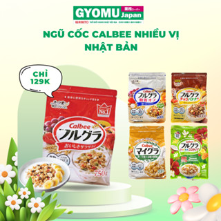 Ngũ cốc Calbee Ăn Kiêng Giảm Cân ( Date T8 - 2025 ), Tăng Cân Nhật Bản mix sữa chua, hoa quả ăn sáng