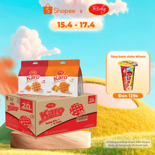 [HCM] Thùng bánh RICHY Karo 2 vị (12 bịch/thùng)