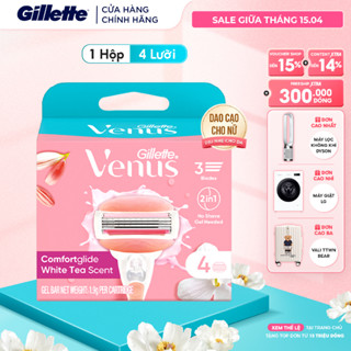Lưỡi Dao Cạo Gillette Venus Hương Hoa Trà Trắng White Tea - Hộp 4 Lưỡi
