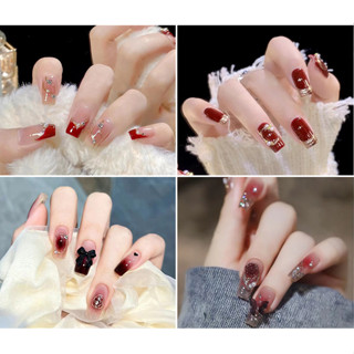  Móng tay giả đính đá  Kèm keo  làm nail  THZ3 