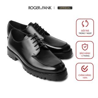  Giày Derby Nam Da Bê Cao Cấp Đế Chunky thương hiệu ROGER & FANK 