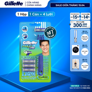 Dao Cạo Râu GILLETTE Flexi Vibe Hộp 1 Cán Dao Và 4 Lưỡi