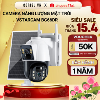 Camera Ngoài Trời VSTARCAM BG66DR dùng SIM 4G, tích hợp pin năng lượng mặt trời, chống nước, chống bụi IP66, pin 8000mAh