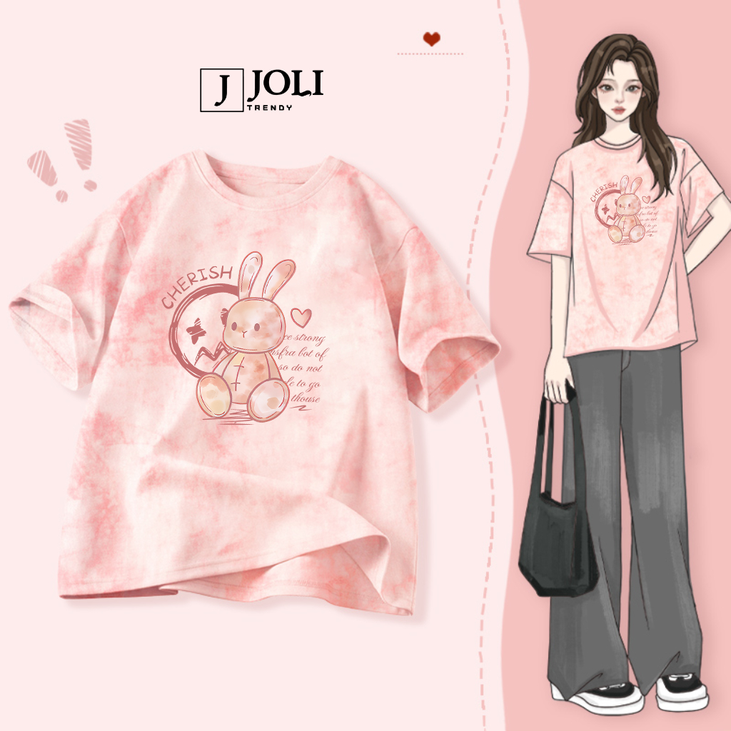 Áo Thun Loang, Áo Phông Nam Nữ Unisex Tay Lỡ By JOLI BST 7 In Hình Chất Cotton Form Rộng J Joli Trendy | BigBuy360 - bigbuy360.vn