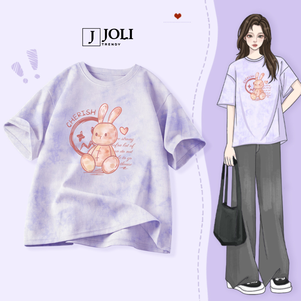 Áo Thun Loang, Áo Phông Nam Nữ Unisex Tay Lỡ By JOLI BST 7 In Hình Chất Cotton Form Rộng J Joli Trendy | BigBuy360 - bigbuy360.vn