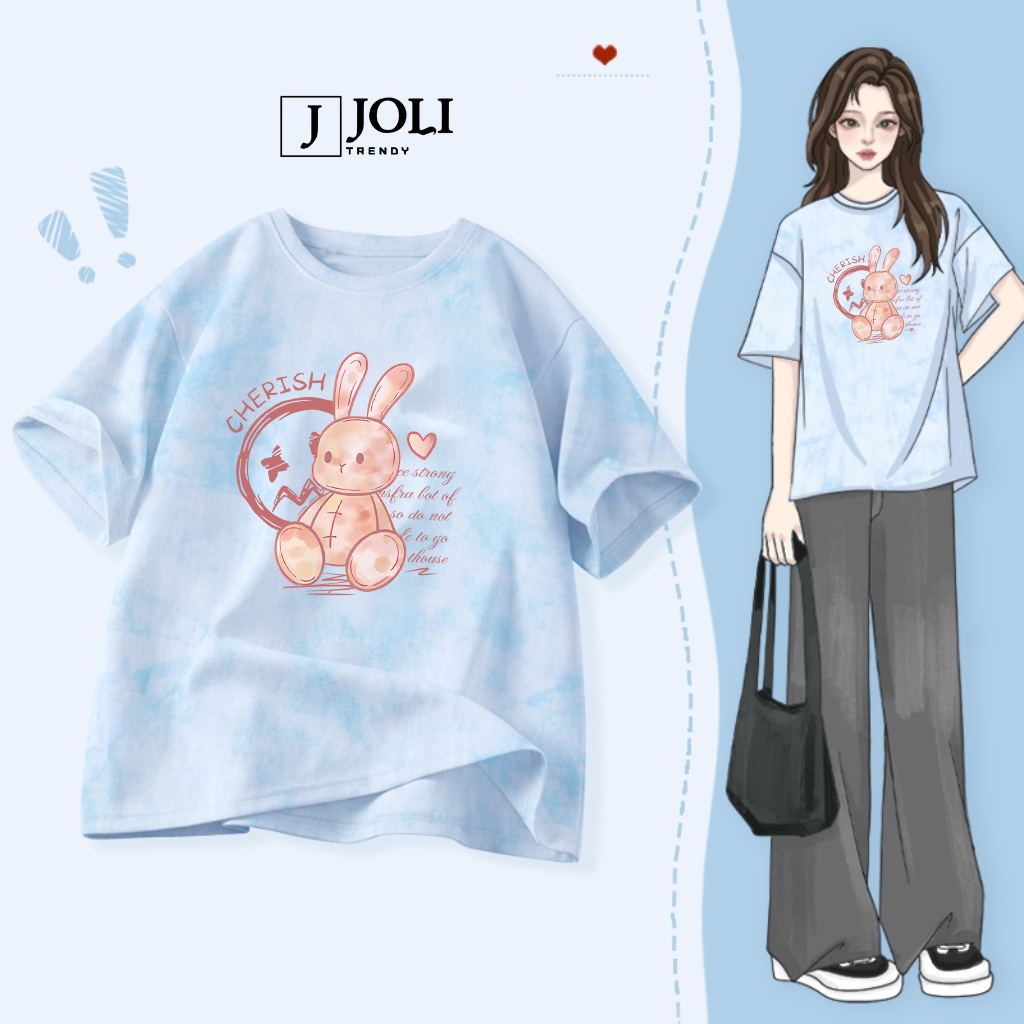 Áo Thun Loang, Áo Phông Nam Nữ Unisex Tay Lỡ By JOLI BST 7 In Hình Chất Cotton Form Rộng J Joli Trendy | BigBuy360 - bigbuy360.vn