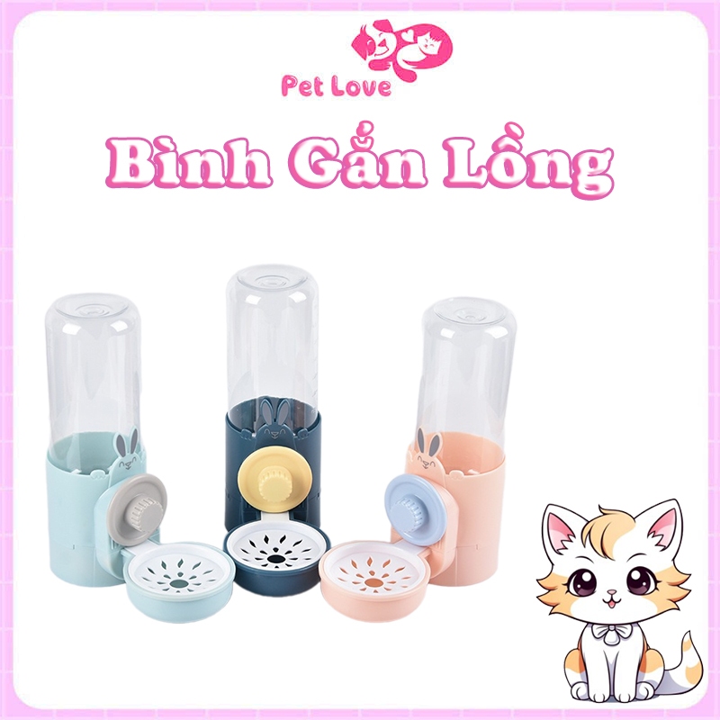 Bình nước gắn chuồng chó mèo