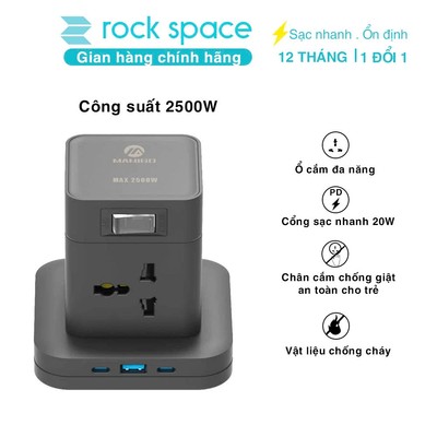 Ổ Cắm Điện Đa Năng Manigo Nhiều Lỗ Cắm 2500W Tích Hợp USB TypeC Sạc Nhanh PD20W An Toàn Có  BH
