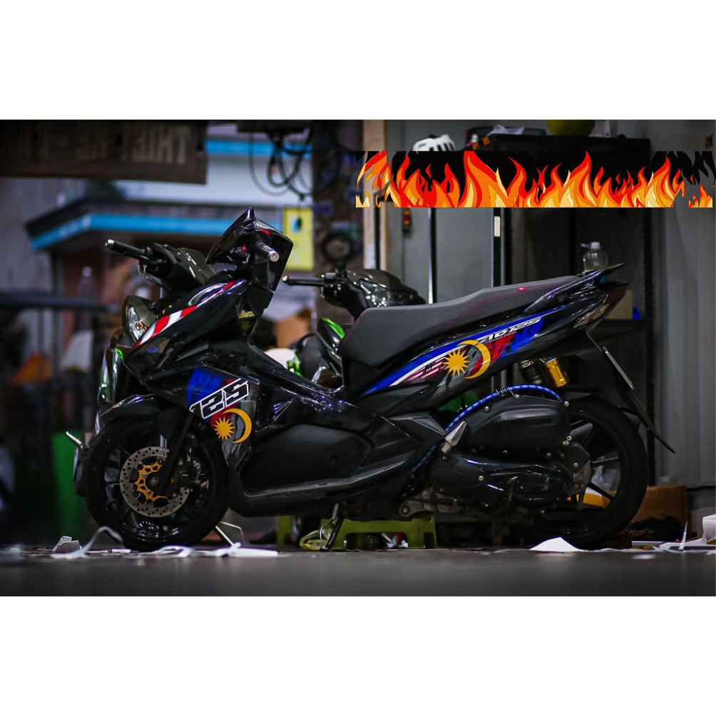 Tem rời AB 125 2016 mẫu cờ Ma.lay dán xe full đen HOT 2025