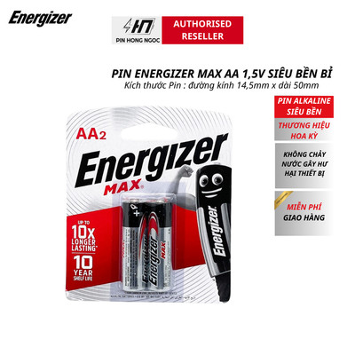 Vỉ 2 Viên Pin AA/ AAA 1,5V Energizer Max Siêu Bền - Hàng chính hãng