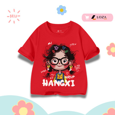 Áo phông trẻ em in hình bé gái hot trend 2026 cho bé gái cân nặng 15-40kg thun cotton 4 chiều-Loza Kids AT3126