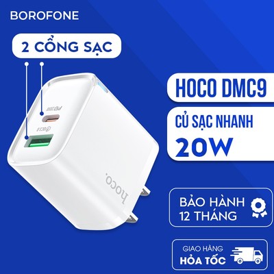 Củ sạc Hoco DMC9 hỗ trợ sạc nhanh PD dành cho điện thoại táo