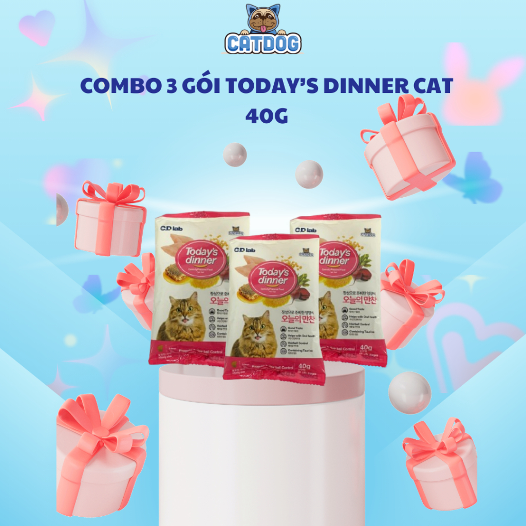 Today's Dinner - Thức ăn hạt CHO MÈO Mọi Lứa Tuổi 40Gr