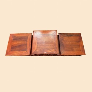 Tam Cấp Gỗ Hương Kê Bát Hương - Đôn Gỗ Tam Cấp Chạm Lưỡng Long Cao Cấp Chợ Sứ Bát Tràng