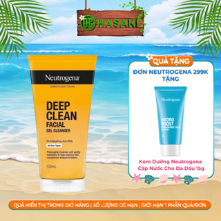 Sữa Rửa Mặt Neutrogena Làm Sạch Sâu Dạng Gel Facial Cleanser Deep Clean 150ml Hasaki Chính Hãng