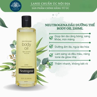(7/2027) Dầu dưỡng thể Neutrogena Body Oil Light 250ml chính hãng Úc