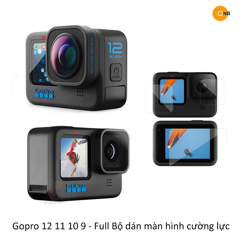 Gopro 12 11 10 9 - Full Bộ dán màn hình cường lực