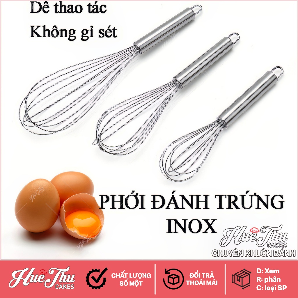 Cây đánh trứng inox, phới lồng đánh trứng