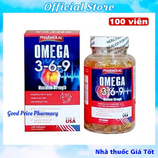  Viên Dầu Cá Hồi Omega 3 Fish Oil Chính Hãng Pharmekal Từ Mỹ - Hộp 100 Viên 