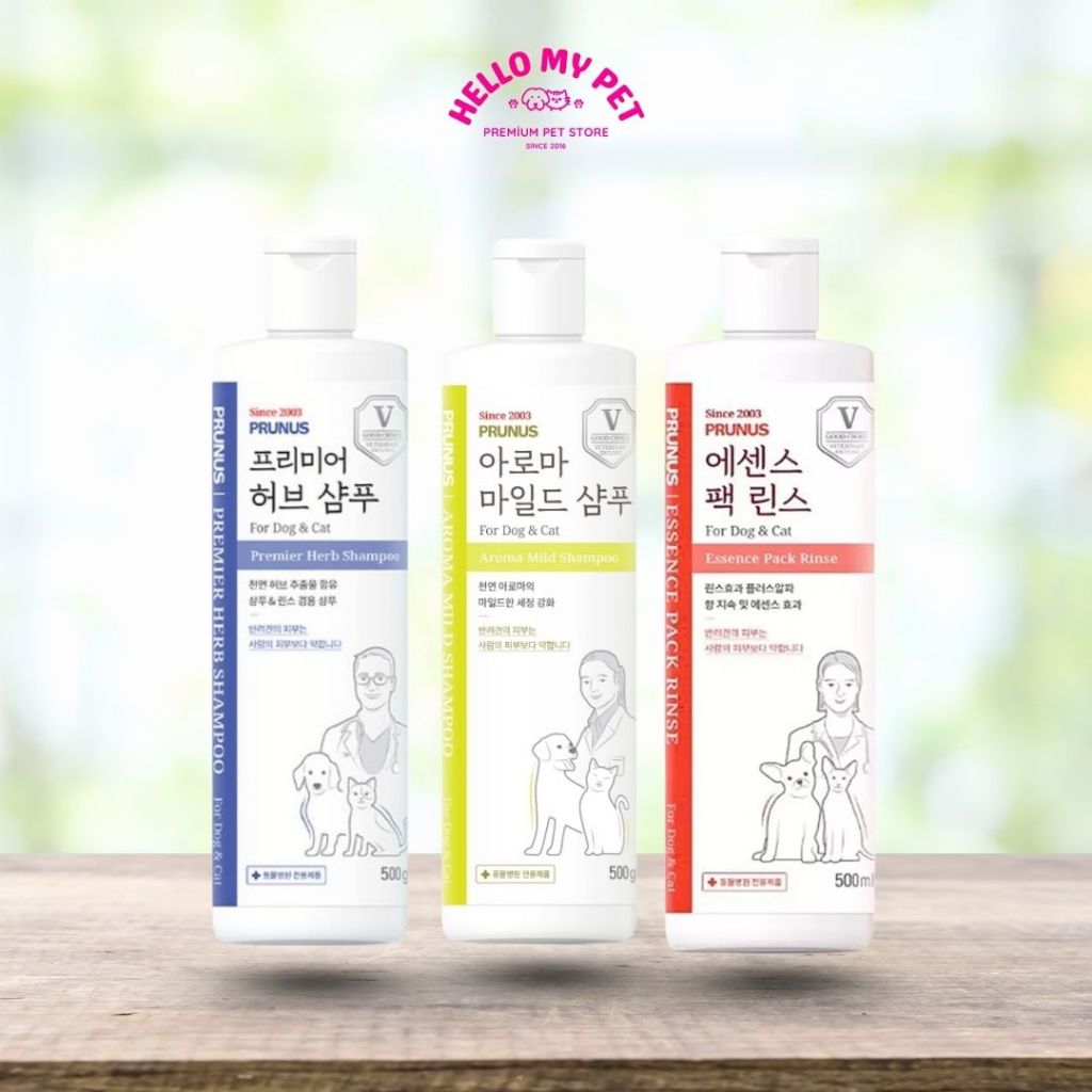 [PRUNUS] Shampoo Sữa Tắm Chuyên Biệt Cho Chó Mèo Cao Cấp, Chiết Xuất Thiên Nhiên Bảo Vệ Tối Đa Lông 