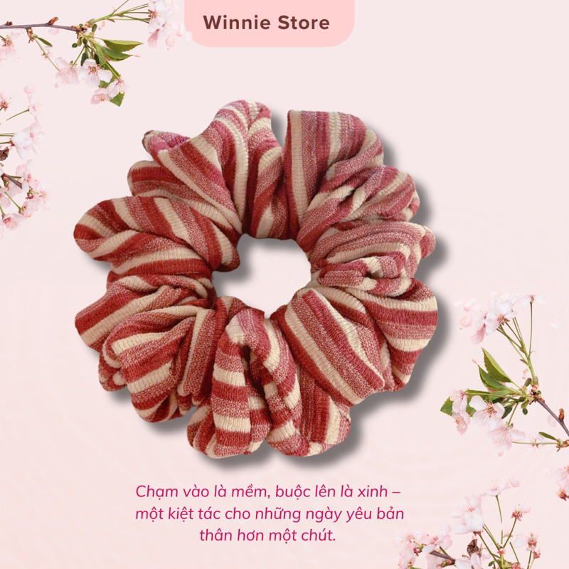 [ Ngẫu nhiên ] Scrunchies cột tóc Dễ thương phồng to Winnie