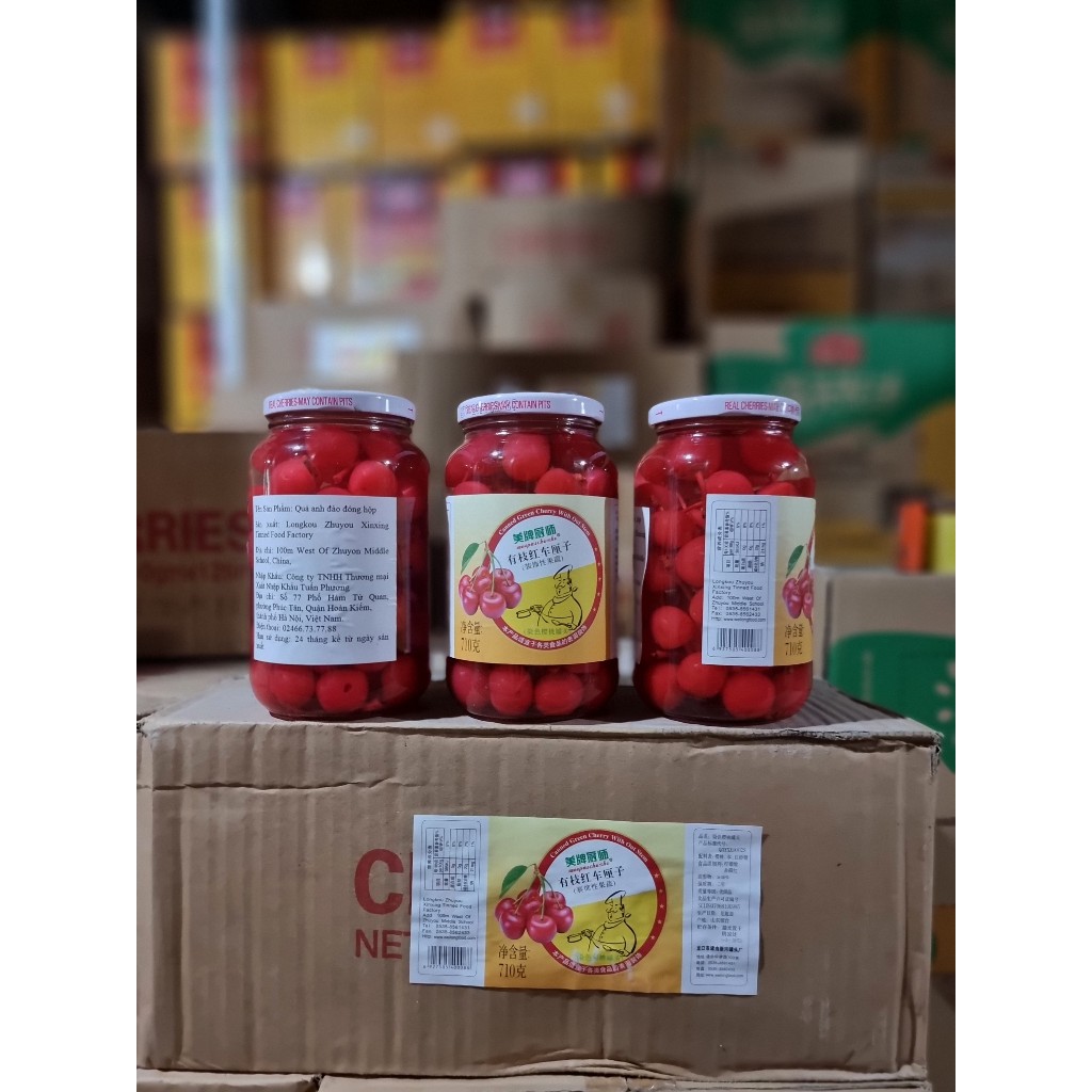 Anh Đào Xanh cherry 710g ( Lọ )