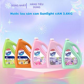  Nước lau sàn Sunlight can 3.6ký - Hương Thiên nhiên - Hương Hoa hạ Bạc hà - Hương LIly 