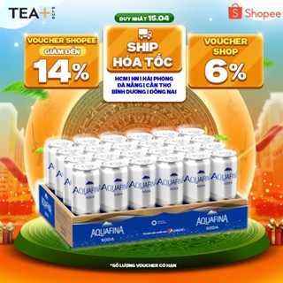 [HỎA TỐC]Thùng 24 Lon Nước Uống Có Gaz Aquafina Soda (320ml/lon)