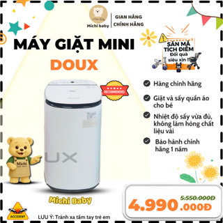Máy Giặt Mini Doux 1341 Kèm Sấy Khô bản Mới 2025 Bảo Hành Chính Hãng 1 Năm - MC459