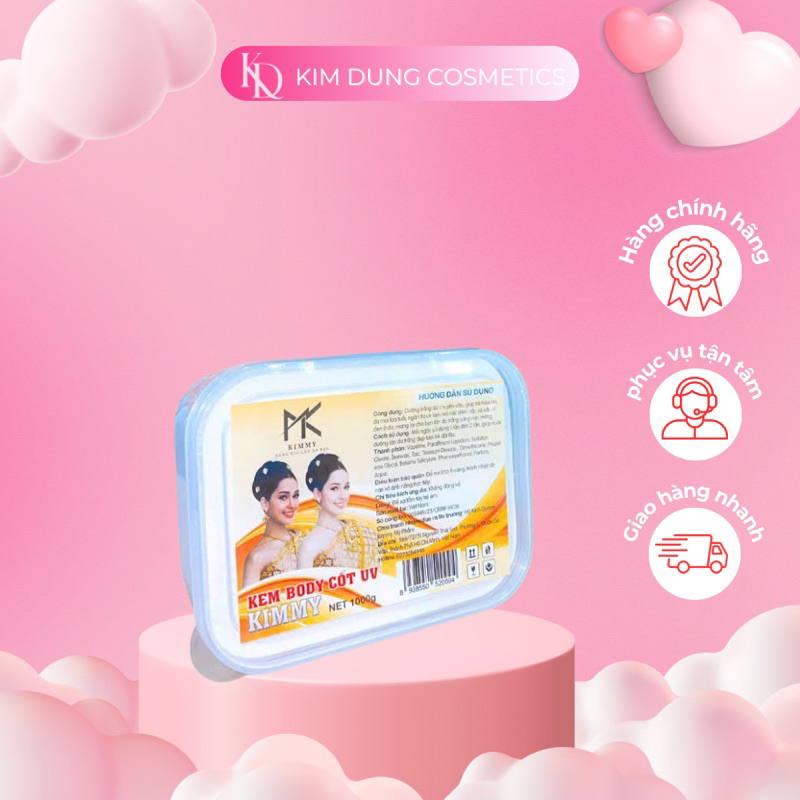 1 hôp 1ký kem body cốt uv kimmy màu trắng