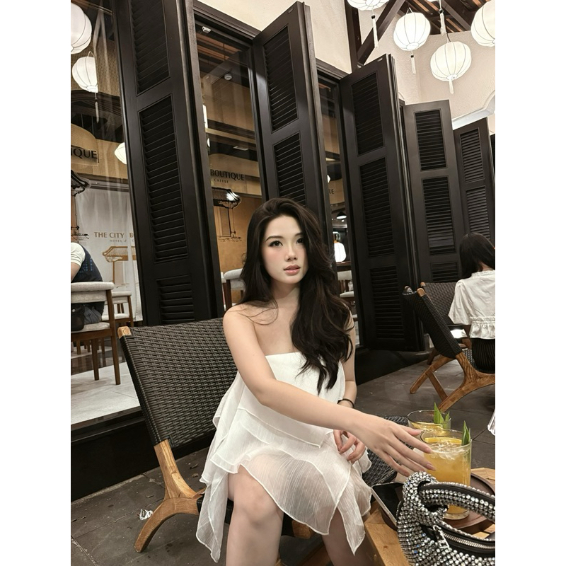 𝐋𝐨𝐢𝐬 𝐓𝐨𝐩 & 𝐒𝐡𝐨𝐫𝐭 ( Áo cúp ngực vạt xéo và quần )