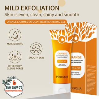 Gel Tẩy Tế Bào Chết Cho Da Mặt POUQUR 100g Hương Cam, Chai Tẩy Da Chết Dịu Nhẹ Làm Sạch Bã Nhờn