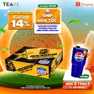 Thùng 24 Lon Nước Tăng Lực Rockstar (250ml/lon)