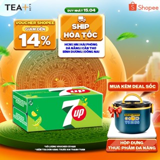 Thùng 24 Lon Nước Ngọt Có Gaz 7Up (320ml/lon)