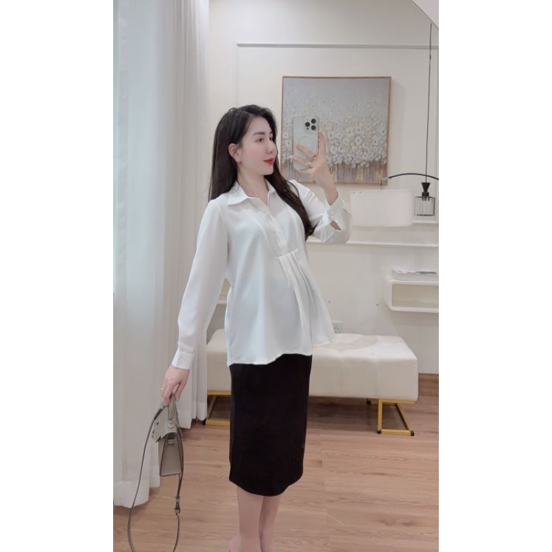 sơ mi bầu công sở